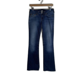 True Religion Tony Jeans Womens 28 Blue Low Rise Bootcut Stretch Made USA Denim